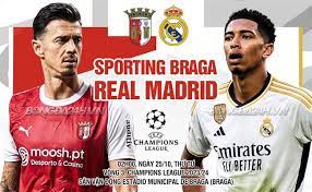 Sporting Braga vs Real Madrid – Soi kèo bóng 02h00 25/10/2023 – UEFA Champions League