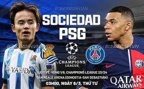 Real Sociedad vs Paris Saint-Germain – Soi kèo bóng 03h00 06/03/2024 – UEFA Champions League