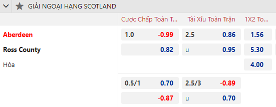 Nhận định, soi kèo Aberdeen vs Ross County, 22h00 ngày 2/1: Tin vào khách - Ảnh 1