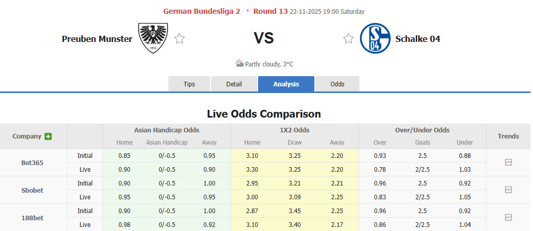 Nhận định, soi kèo Preussen Munster vs Schalke, 19h00 ngày 22/11: Trở lại cuộc đua - Ảnh 1