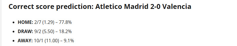 Siêu máy tính dự đoán Atletico Madrid vs Valencia, 20h00 ngày 13/12 - Ảnh 1