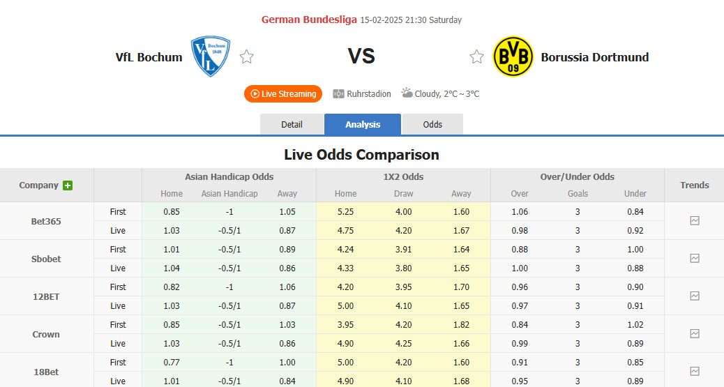 Nhận định, soi kèo Bochum vs Dortmund, 21h30 ngày 15/2: Phong độ trồi sụt - Ảnh 1