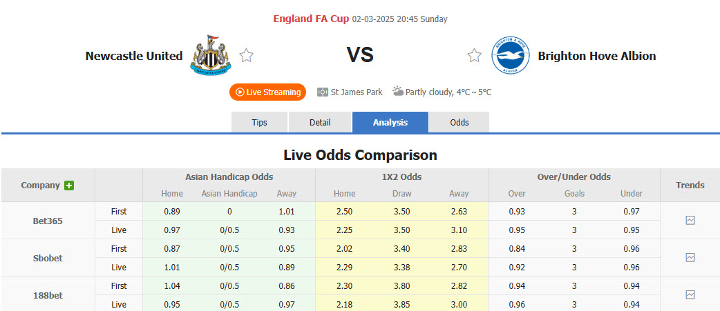 Nhận định, soi kèo Newcastle vs Brighton, 20h45 ngày 2/3: Rượt đuổi hấp dẫn - Ảnh 1